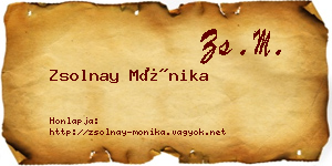 Zsolnay Mónika névjegykártya
