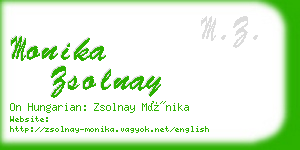 monika zsolnay business card